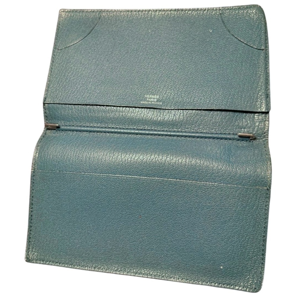 Hermes Agenda Notebook Cover Teal Pebbled Textured Luxury Planner - Picture 2 of 8